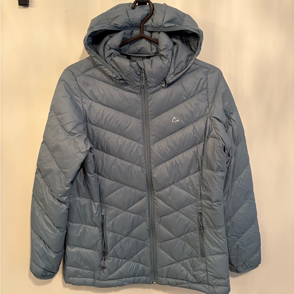 Paradox Women's Sky Gray-Blue Puffer Jacket